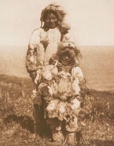 Duck-Skin Parkas, Nunivak, 1928. Creator: Edward Sheriff Curtis