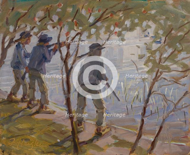 Duck shooting, 1934. Creator: Jonas Heiska.