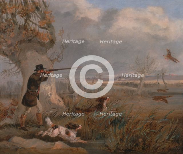Duck Shooting, ca. 1825. Creator: Henry Thomas Alken.