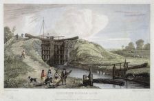 Dudgrove double lock above Lechlade, Thames and Severn Canal, 1814. Artist: William Bernard Cooke