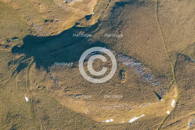 Dudderhouse Hill Long Cairn, recently scheduled, Austwick, Yorkshire Dales, 2025. Creator: Robyn Andrews.