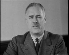 Dudley Aman, 1st Baron Marley Talking to the Camera, 1936. Creator: British Pathe Ltd