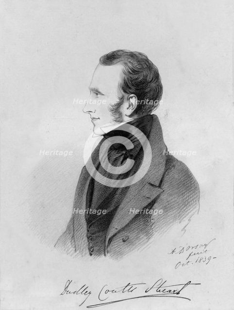 'Dudley Coutts Stuart', 1839. Creators: Alfred d'Orsay, Richard James Lane.