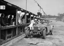 Dudley Froy and George Field's Invicta at the JCC Double Twelve race, Brooklands, 8/9 May 1931. Artist: Bill Brunell