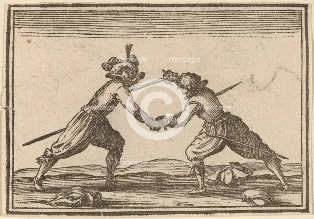 Duel with Swords, 1621. Creator: Edouard Eckman.