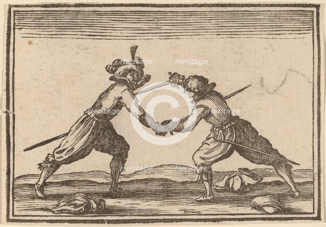 Duel with Swords, 1621. Creator: Edouard Eckman.