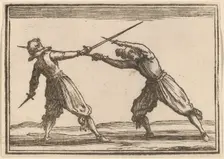 Duel with Swords and Daggers, 1621. Creator: Edouard Eckman