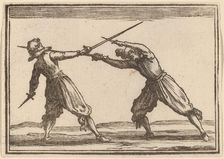 Duel with Swords and Daggers, 1621. Creator: Edouard Eckman