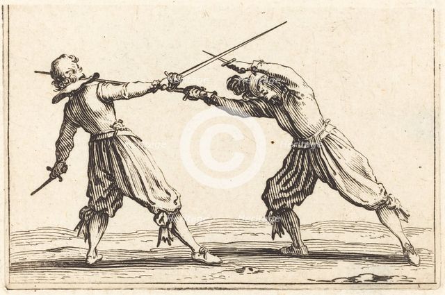 Duel with Swords and Daggers, c. 1622. Creator: Jacques Callot.