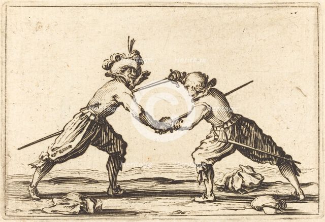 Duel with Swords, c. 1622. Creator: Jacques Callot.