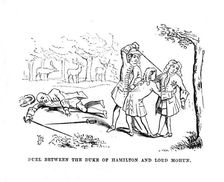 Duel Between The Duke of Hamilton and Lord Mohun c1870