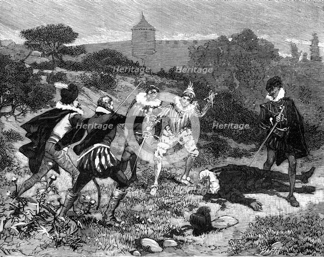 Duel of the Mignons, 27th April 1578 (1882-1884). Artist: Unknown