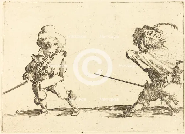 Duel of Two Dwarfs. Creator: Stefano della Bella.