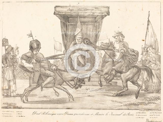 Duel Polemique, 1821. Creator: Eugene Delacroix.