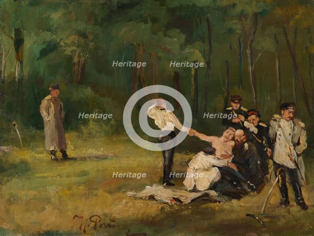 Duel, study, 1896. Creator: Il'ya Repin.