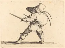 Duellist with Sword and Dagger, c. 1622. Creator: Jacques Callot