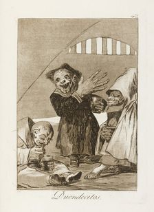 Duendecitos.; Los Caprichos, pl.49, 1799. Creator: Francisco Goya