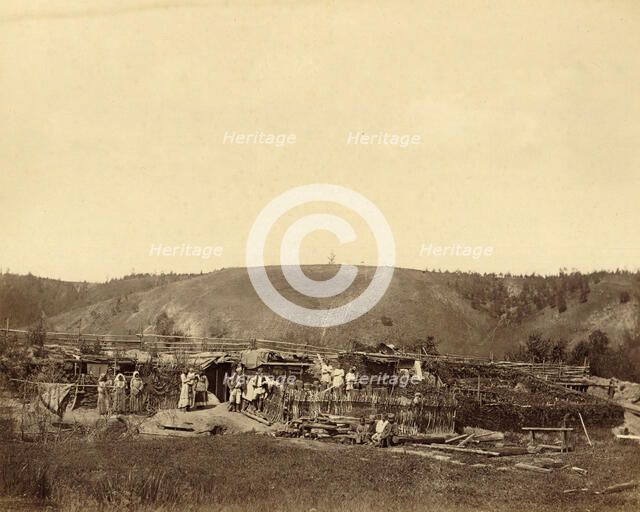 Dug-Out Shelters of Interned Families, 1891. Creator: Aleksei Kuznetsov.