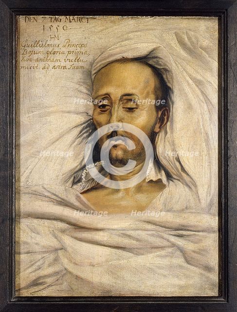 Duke William V of Bavaria on his deathbed, 1550. Artist: Mielich (Muelich), Hans (1516-1573)