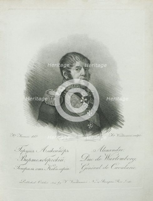 Duke Alexander of Württemberg (1771-1833), 1813.