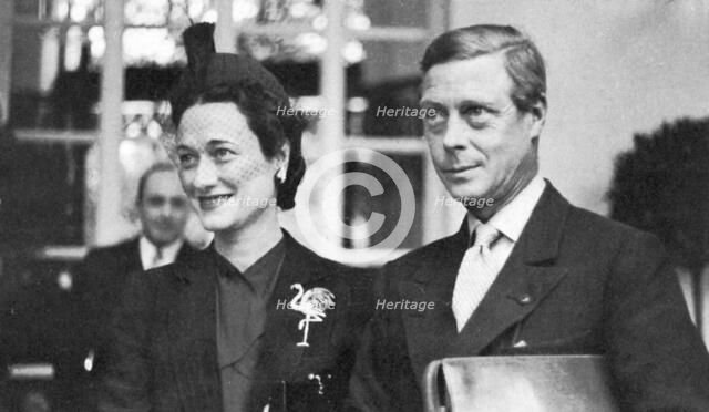 Duke and Duchess of Windsor, c1938. Artist: Unknown