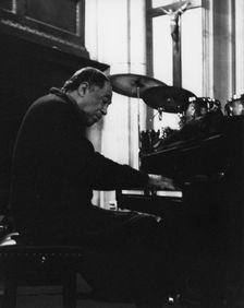 Duke Ellington, rehearsal for a Sacred Concert at Great St Mary's Church, Cambridge, 1967. Creator: Brian Foskett