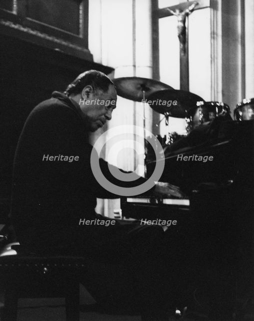 Duke Ellington, rehearsal for a Sacred Concert at Great St Mary's Church, Cambridge, 1967. Creator: Brian Foskett.