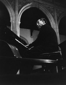 Duke Ellington, rehearsal for a Sacred Concert at Great St Mary's Church, Cambridge, 1967. Creator: Brian Foskett