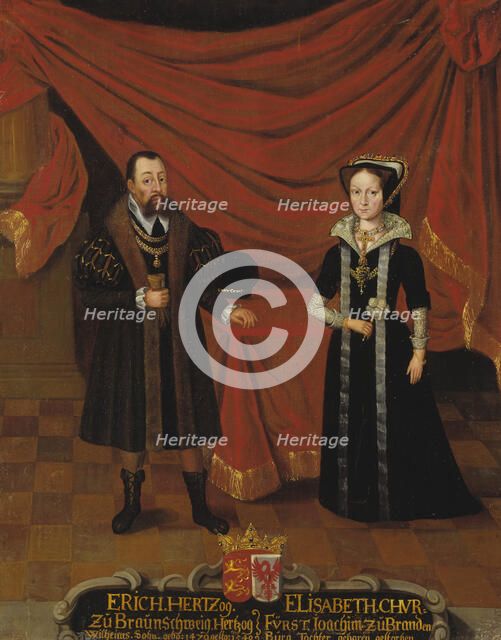 Duke Erik I of Brunswick-Calenberg and Duchess Elisabet, Princess of Brandenburg, c16th century. Creator: Anon.