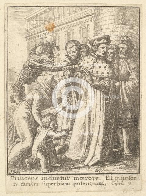 Duke, from the Dance of Death, 1651. Creator: Wenceslaus Hollar.