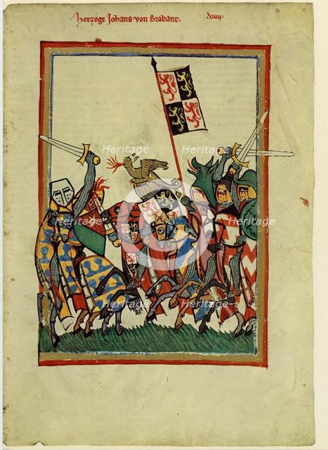 Duke John I of Brabant (From the Codex Manesse), Between 1305 and 1340. Artist: Anonymous  