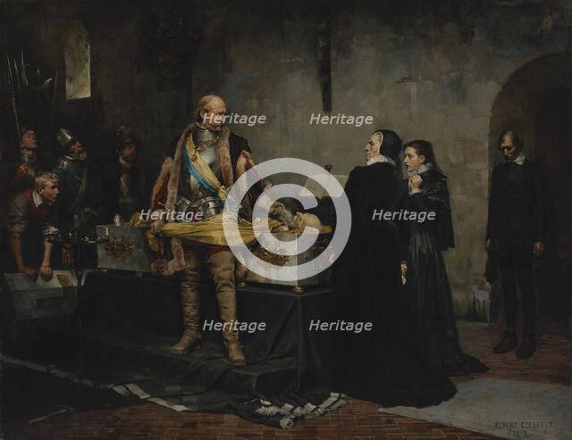 Duke Karl Insulting the Corpse of Klaus Fleming, 1878. Creator: Albert Edelfelt.