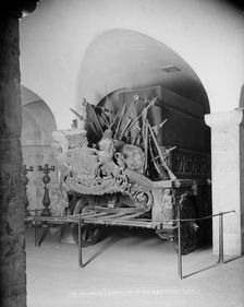 Duke of Wellington's funeral carriage, St Paul's Cathedral, City of London, c1870-c1900. Artist: York & Son