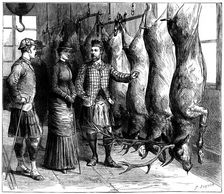 Duke of Fife's game larder, 1881. Artist: G Durand