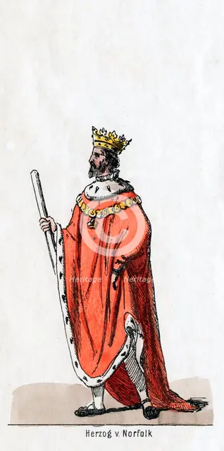 Duke of Norfolk, costume design for Shakespeare's play, "Henry VIII", 19th century. Creator: Unknown.