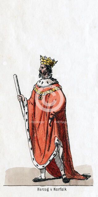 Duke of Norfolk, costume design for Shakespeare's play, "Henry VIII", 19th century. Creator: Unknown.