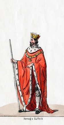 Duke of Suffolk, costume design for Shakespeare's play, Henry VIII, 19th century