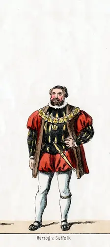 Duke of Suffolk, costume design for Shakespeare's play, Henry VIII, 19th century