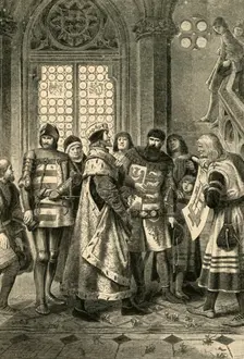 Duke Rudolf IV as Founder of the Stephen Cathedral (c1360), 1890. Creator: Unknown