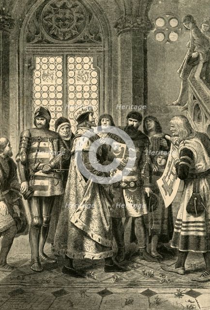 'Duke Rudolf IV as Founder of the Stephen Cathedral', (c1360), 1890.   Creator: Unknown.