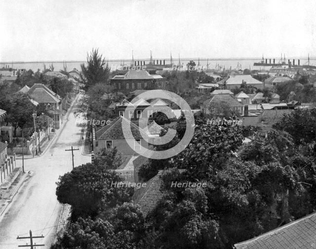 Duke Street and the harbour, Kingston, Jamaica, c1905. Artist: Adolphe Duperly & Son