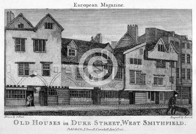 Duke Street, West Smithfield, City of London, 1797.                                    Artist: Barrett