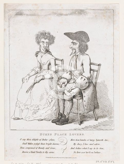 Dukes Place Lovers, February 21, 1797., February 21, 1797. Creator: Thomas Rowlandson.