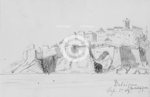 Dulcigno (from Sketchbook), 1904. Creator: Mary Newbold Sargent.