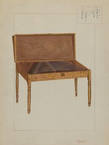 Dulcimer, c. 1937. Creator: Edward L Loper