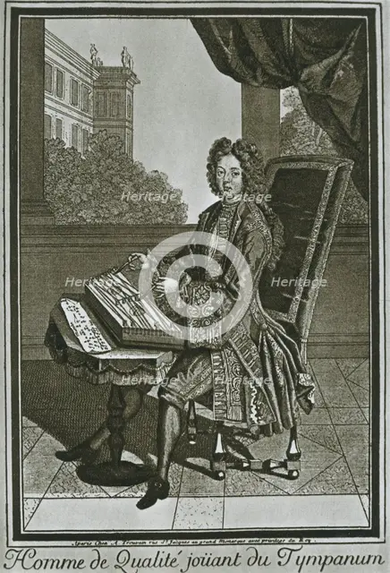 'Dulcimer (tympanum), French engraving of the seventeenth century', 1948. Artist: Unknown.