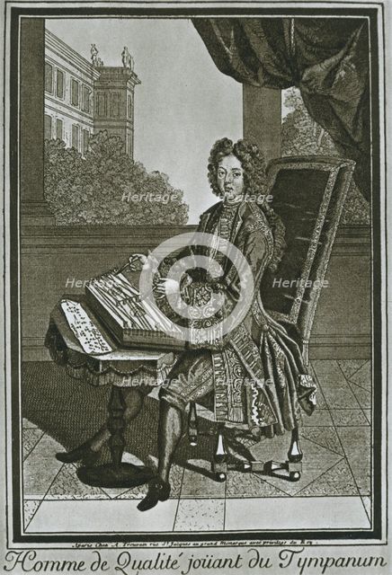 'Dulcimer (tympanum), French engraving of the seventeenth century', 1948. Artist: Unknown.