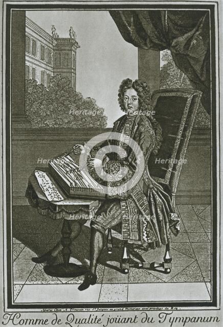 'Dulcimer (tympanum), French engraving of the seventeenth century', 1948. Artist: Unknown.