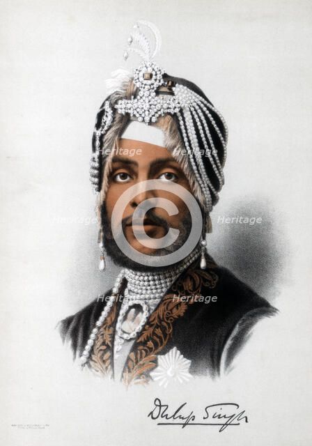 Duleep Singh, Sikh ruler, c1890.Artist: Cassell, Petter & Galpin