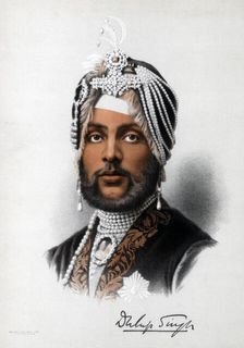 Duleep Singh, Sikh ruler, c1890.Artist: Cassell, Petter & Galpin